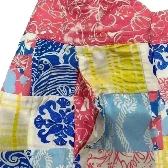 Lilly Pulitzer Floral Embroidered Patchwork‎ Women’s Shorts Size 4 - Picture 7 of 10